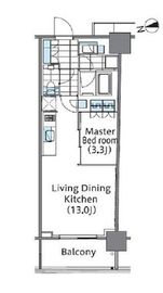 コンフォリア新宿イーストサイドタワー 1608 間取り図