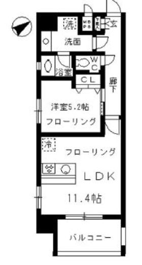 ベルドミール目黒 803 間取り図