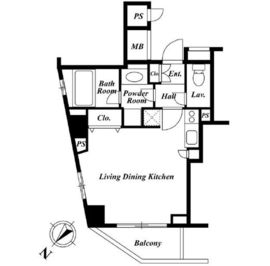 セントラルクリブ六本木 2-305 間取り図