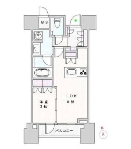 ザ・ミッドハウス新宿御苑 6階 間取り図