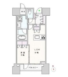ザ・ミッドハウス新宿御苑 6階 間取り図