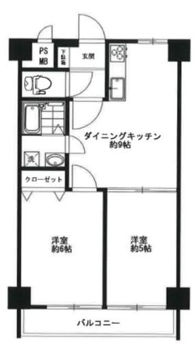 秀和田町レジデンス 3階 間取り図