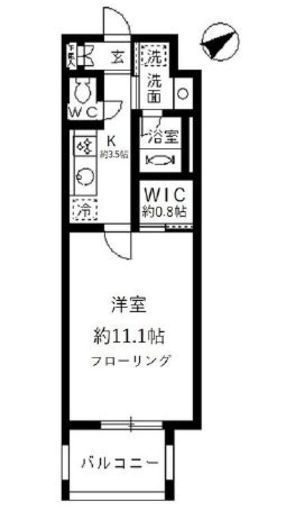 ベルドミール目黒 704 間取り図