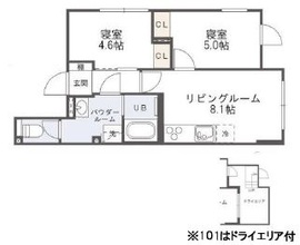 PASEO都立大学 (パセオ都立大学) N401 間取り図