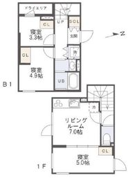 PASEO都立大学 (パセオ都立大学) N103 間取り図