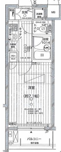 グラーサ東京イースト 6階 間取り図
