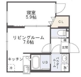 PASEO都立大学 (パセオ都立大学) N402 間取り図