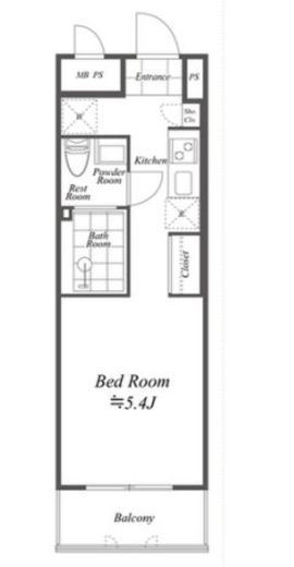 ブルーノコート蒲田 1004 間取り図