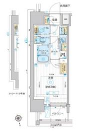ディームス品川南大井 513 間取り図