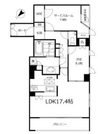 クレッセント神楽坂 1階 間取り図