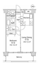グレイスコート池尻大橋 6階 間取り図