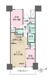 ザ・プレミアスカイ品川中延 9階 間取り図