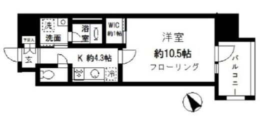 ベルドミール目黒 405 間取り図