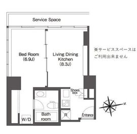 ウエリスアーバン品川タワー 1302 間取り図