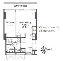 ウエリスアーバン品川タワー 1304 間取り図