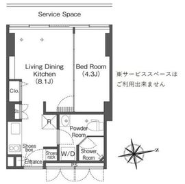 ウエリスアーバン品川タワー 1306 間取り図