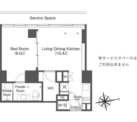 ウエリスアーバン品川タワー 1308 間取り図