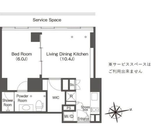 ウエリスアーバン品川タワー 1408 間取り図