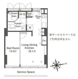 ウエリスアーバン品川タワー 1403 間取り図