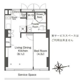 ウエリスアーバン品川タワー 1311 間取り図