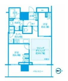 プラウドタワー武蔵小杉 5階 間取り図
