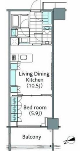 コンフォリア新宿イーストサイドタワー 204 間取り図
