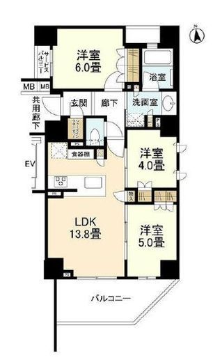 リストレジデンス浅草国際通り 11階 間取り図