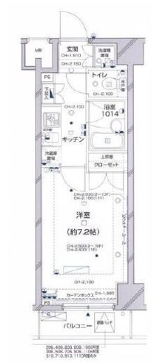 パレステュディオ新宿パークサイド 6階 間取り図