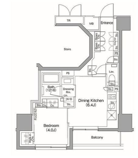 ザ・パークハビオ目黒桜邸 504 間取り図