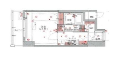 ハーモニーレジデンス菊川ステーションフロント 9階 間取り図