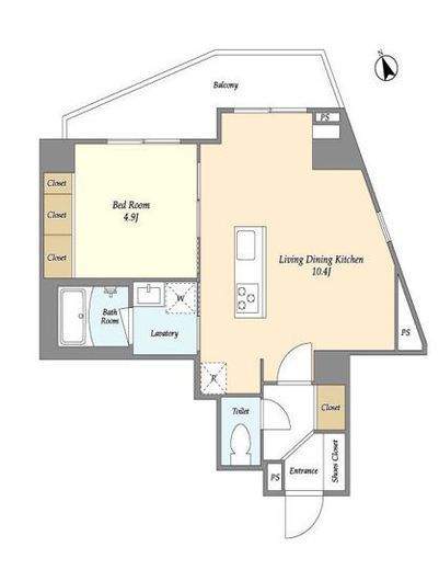 kukka NAKAMEGURO (クッカ中目黒) 403 間取り図
