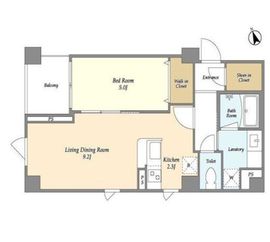 kukka NAKAMEGURO (クッカ中目黒) 304 間取り図