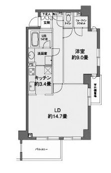 カスタリア高輪 216 間取り図