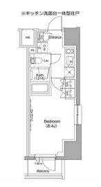 ザ・パークハビオ五反田 801 間取り図