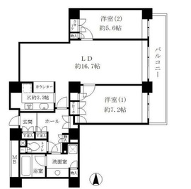 リバーポイントタワー 3302 間取り図
