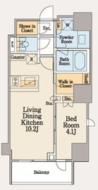 クレストコート木場 202 間取り図