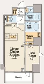 クレストコート木場 1002 間取り図