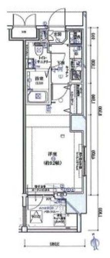 ガリシア九段下ライズ 2階 間取り図