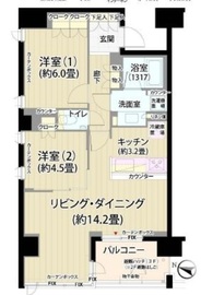 ガーデニエール砧レジデンス 421 間取り図