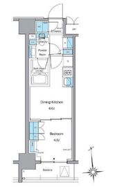 ルフォンプログレ上野稲荷町 1302 間取り図