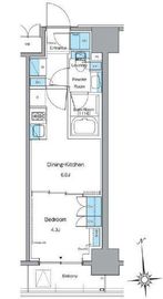 ルフォンプログレ上野稲荷町 1303 間取り図