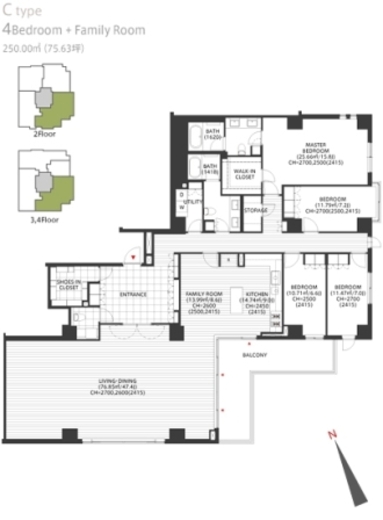 The Upper House 202 間取り図