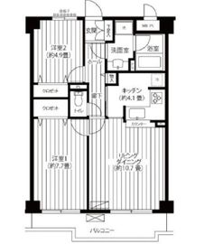 ガーデンコート下馬 204 間取り図