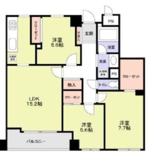 マルベリー小石川 3階 間取り図
