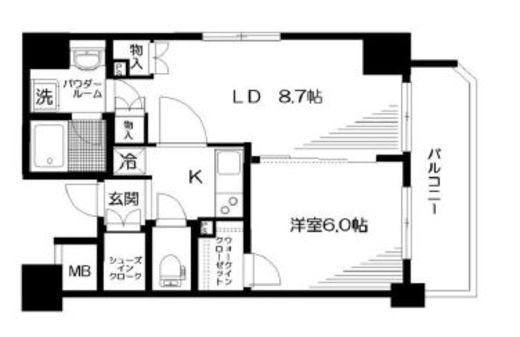 日神デュオステージ中野坂上NEXT 6階 間取り図