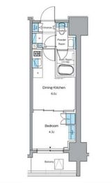 ルフォンプログレ秋葉原EAST 1103 間取り図