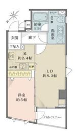 レーベンシティオ上野桜木 5階 間取り図