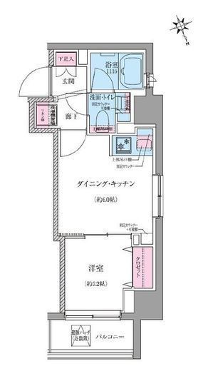 クレヴィアリグゼ世田谷松陰神社前 401 間取り図