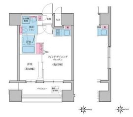 クレヴィアリグゼ日暮里 1003 間取り図