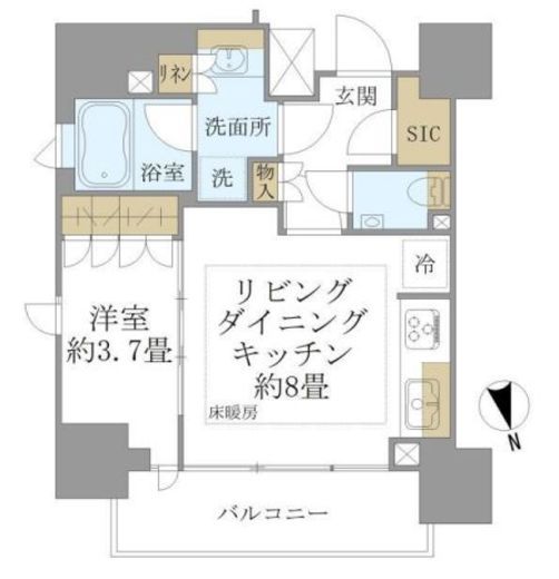 ピアース渋谷 904 間取り図